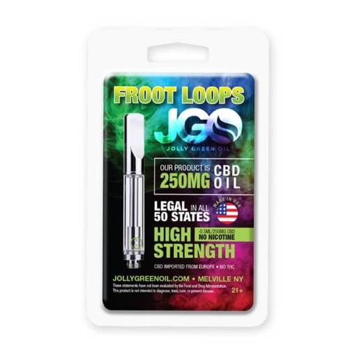 250MG Froot Loop CBD Cartridge by Jolly Green Oil