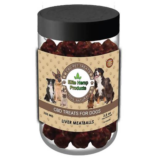Elite Hemp Products CBD Liver Meatball Treats for Dogs