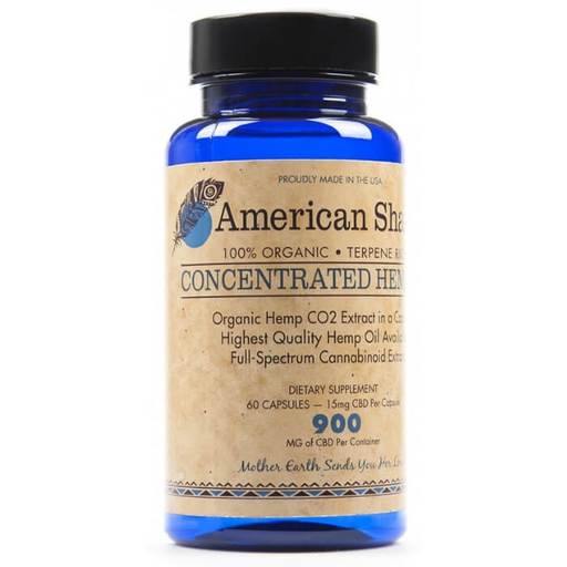 Concentrated Hemp Oil Capsules by CBD American Shaman