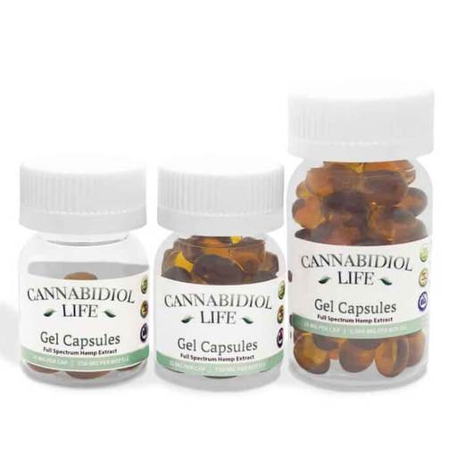 Full Spectrum Hemp Extract CBD Gel Capsules by Cannabidiol Life