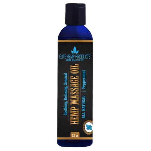 Elite Hemp Products Peppermint Hemp Massage Oil
