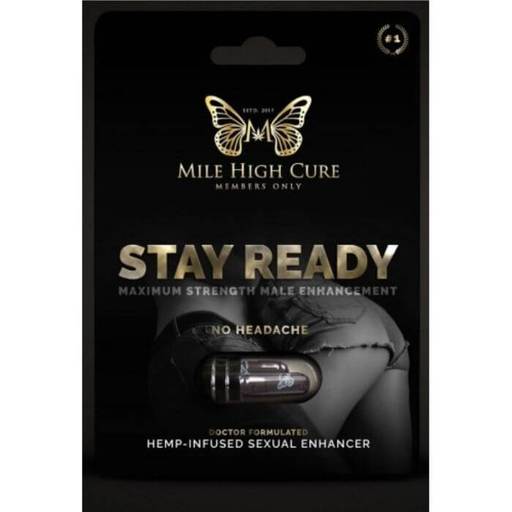 Mile High Cure CBD Stay Ready Hemp Infused Male Enhancement Pills