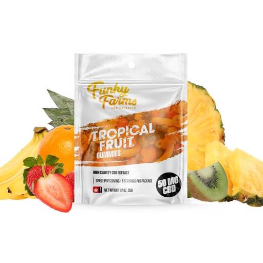 Tropical Fruit CBD Gummies by Funky Farms CBD
