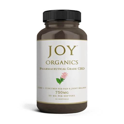 25MG Hemp Oil Soft Gels with Curcumin by Joy Organics